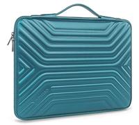 DOMISO Funda protectora para portátil de 15,6 pulgadas con asa, impermeable, a prueba de golpes, para MacBook Pro, Acer Aspire, HP ENVY, Lenovo IdeaPad, Dell XPS, color verde azulado