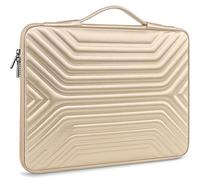 DOMISO Funda protectora para portátil de 17 a 17.3 pulgadas con asa, impermeable, a prueba de golpes, para Dell, HP, Acer, MSI, Lenovo, dorado