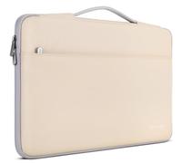 DOMISO - Funda protectora para portátil de 17 pulgadas con asa, compatible con portátiles de 17-17.3 pulgadas HP Dell ASUS Lenovo Chromebook, bolsa impermeable para computadora, color beige