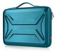 DOMISO Funda protectora rígida impermeable para laptop 17 pulgadas, compatible con Dell XPS 17, HP Envy 17 y Lenovo Legion Pro, color verde azulado