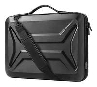 DOMISO Funda Rígida para Portátil de 17-17.3 Pulgadas con Bandolera, Estuche Protector Impermeable y Resistente a Golpes para DELL XPS/Lenovo IdeaPad/Acer Aspire/HP Envy/LG gram 17, Negro