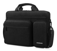 DOMISO Maletín para portátil de 17 pulgadas, resistente al agua, para portátiles de 17 a 17,3 pulgadas, Chromebooks, portátiles de juegos de Dell, HP, Lenovo, Acer, Asus, color negro