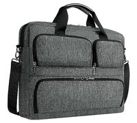 DOMISO Maletín Portátil 15-15,6 Pulgadas,Funda Impermeable para Portátil,Maletín de Negocios con Correa para Hombro,Bolsa para HP ProBook/Acer/Dell Precision,Gris Oscuro