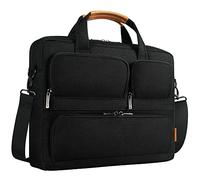 DOMISO Maletín Portátil 17-17,3 Pulgadas, Funda Impermeable para Portátil, Maleta de Negocios con Correa para Hombro, Bolsa para HP ProBook/Lenovo IdeaPad/Acer/Dell/MSI GE76 Raider, Negro