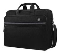 DOMISO Maletín Portátil 17.3 Pulgadas, Bolsa de Bandolera para Ordenador, Maletín de Negocios Gran Capacidad, Funda Protectora para Portátiles HP Lenovo Dell ASUS MSI, Negro