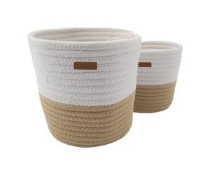 Domiva - Juego de 2 cestas de almacenamiento Honey Moon