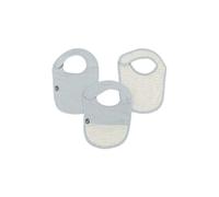 Domiva - Lote de 3 baberos de espuma de 0 a 6 meses, azul, vintage, de gas de algodón