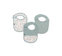 Domiva - Lote de 3 baberos de espuma de 0 a 6 meses, de gas de algodón