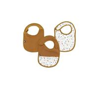 Domiva - Lote de 3 baberos de espuma de 6 a 12 meses, color caramelo con agua de gas de algodón