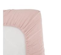 Domiva - Sábana bajera con diseño de rayas, 70 x 140 cm, color rosa