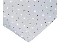 Domiva - Sábana Bajera con Estampado de Estrellas, 70 x 140 cm, Color Gris