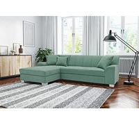 DOMO. collection Ecksofa Capri, Sofa in L-Form mit Schlaffunktion, Couch, Polsterecke, Eckcouch, Schlafsofa 239 x 152 x 75 cm (BxTxH), Mint grün