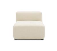 DOMO. collection Sillón Adrian, sofá Modular, Taburete Acolchado con Respaldo, sofá Modular, Elemento único, combinable, sillón tapizado, 85 x 108 x 69 cm, Color Crema