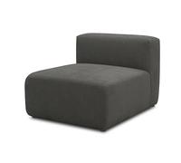 DOMO. collection Sillón Adrian, sofá Modular, Taburete tapizado con Respaldo, sofá Modular, Elemento único, combinable, sillón tapizado, 85 x 108 x 69 cm, Gris Oscuro