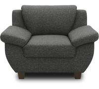 DOMO. collection Sillón Panamá, sillón tapizado, sillón Individual, Juego de sofá, 3-2-1 sillones, 91 x 108 x 80 cm (Profundidad x Anchura x Altura), Antracita