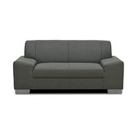 DOMO. collection Sofá Alisson, sofá de 2 plazas, 2 plazas, Juego de tapicería, 164 x 83 x 75 cm (Ancho x Profundidad x Alto), Color Gris