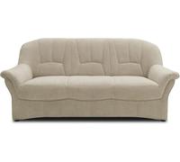 DOMO. collection Sofá Bahia FK de 3 plazas con Acolchado de muelles, diseño clásico, sofá tapizado de 3 plazas, 200 x 57 x 91 cm (Ancho x Profundidad x Alto), Color Beige y Gris