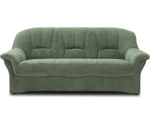 DOMO. collection Sofá Bahia FK de 3 plazas con Acolchado de muelles, diseño clásico, sofá tapizado de 3 plazas, 200 x 57 x 91 cm (Ancho x Profundidad x Alto), Color Verde