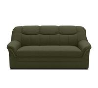 DOMO. collection Sofá Berlín, clásico sofá de 3 plazas, tapizado con núcleo de muelles, 3 plazas, 178 x 90 x 89 cm (Ancho x Profundidad x Alto), Color Verde