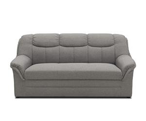 DOMO. collection Sofá Berlín, clásico sofá de 3 plazas, tapizado con núcleo de muelles, 3 plazas, 178 x 90 x 89 cm (Ancho x Profundidad x Alto), Gris Claro