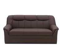 DOMO. collection Sofá Berlin Classic Tapicería Set con núcleo de Resorte, 3 plazas, Negro