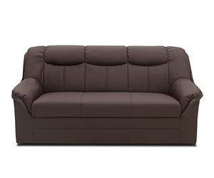 DOMO. collection Sofá Berlin Classic Tapicería Set con núcleo de Resorte, 3 plazas, Negro