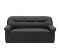 DOMO. collection Sofá Berlín, de Piel, clásico, 3 plazas, 178 x 90 x 89 cm (Ancho x Profundidad x Alto), Color Negro