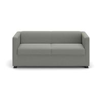 DOMO. collection Sofa Bob FK, 2er Couch mit Federkern, Garnitur 2 Sitzer, kleines Sofa 165 x 75 x 74 cm, Silber (Grau)