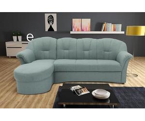 DOMO. collection Sofá Cama pequeño Puno en Forma de L con Silla Larga, sofá Cama, sofá Cama, tapizado, sofá esquinero, 233 x 142 x 84 cm, Color Azul Hielo