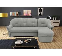DOMO. collection Sofá Cama pequeño Puno en Forma de L con Silla Larga, sofá, sofá, sofá Cama, tapizado, sofá esquinero, 233 x 142 x 84 cm, Color Plateado
