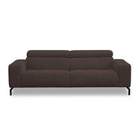 DOMO. collection Sofá Cunelli, sofá de 2, 5 plazas con función de Respaldo, 2, 5 plazas, con función de relajación, sofá tapizado, 238 x 104 x 79 cm, Color marrón