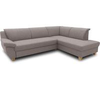 DOMO. collection Sofá esquinero clásico en Forma de L, 254 x 186 cm, Color marrón