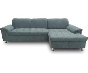 DOMO. collection Sofá esquinero Franzi en Forma de L, sofá esquinero, esquinero, esquinero, Esquina, Esquina, tapizado, 279 x 162 x 81 cm, Color Gris