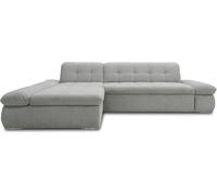 Domo. Collection Sofá esquinero Moric con función de Dormir y apoyabrazos en Forma de L, sofá esquinero con función de Cama, sofá Cama 300 x 172 x 80 cm, Gris Claro