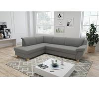 DOMO. collection Sofá esquinero Panama clásico en Forma de L, esquinero, sofá esquinero, 254 x 186 cm, Color Gris Oscuro