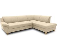 DOMO. collection Sofá esquinero Panama clásico en Forma de L, sofá esquinero, 254 x 186 cm, Color Beige