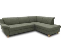 DOMO. COLLECTION Sofá Esquinero Panamá Clásico En Forma De L, Sofá Esquinero 254 X 186 Cm, Color Verde