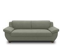DOMO. collection Sofá Panama de 3 plazas, 3 plazas, sofá 3-2-1, 91 x 207 x 80 cm (Ancho x Profundidad x Alto), Color Verde