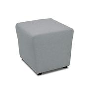 DOMO Collection - Taburete, Taburete, Asiento de Cubo, Reposapiés. Tela Metal Madera, Verde Menta, 46 x 46 x 43 cm