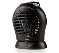 Domo DO7324F - Calefactor (Fan electric space heater, Interior, Piso, Negro, Giratorio, 2000 W)