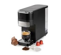 DOMO DO748K Máquina de café de cápsulas 4 en 1 - Cafetera espresso y capuchino para Nespresso, Dolce Gusto, ESE y café molido - Control táctil - Cuchara dosificadora con tamper