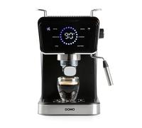 DOMO DO757K - Máquina espresso de 20 bares - Pantalla táctil a color - Boquilla de vapor - Café molido - Alternativa máquina espresso automática - Depósito 1,5 L