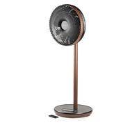 DOMO DO8155 - Ventilador de pie (DC ECO - Estilo madera, oscilación 3D, mando a distancia, silenciador, modo bebé, diámetro 33 cm, DO8155)