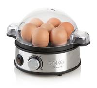 Domo DO9142EK 7huevos Negro, Acero inoxidable, Transparente cuecehuevos - Utensilio para huevos