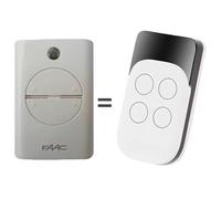 DOMO-MATIC Mando de Garaje Compatible con FAAC XT4 433 RC Puertas cancelas portones cocheras automaticas
