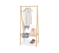 Domo Pack Living 83519 Colgador Bambu con Repisa para Zapatos y Bandeja, Multicolor, 70x45x160 cm