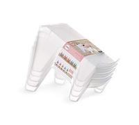 DOMO PAK LIVING Escalón para Zapatos, Blanco Semitransparente, 14x24,5x14 cm