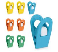 Domo PAK Living Pinzas para Cerrar Bolsas, 8 Unidades, Polipropileno, Multicolor, para Galletas, Pasta, harina