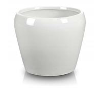 DomoDomo - Cubierta decorativa de cerámica blanca para flores, 18 x 15 cm