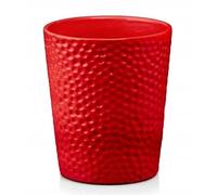 DomoDomo - Cubierta redonda de cerámica roja con relieve de 13 cm
